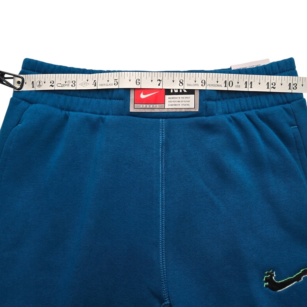 Nike Kids Medium Loose Fit Basketball Snap Button Sweatpants Marina Blue Elastic - Picture 13 of 15